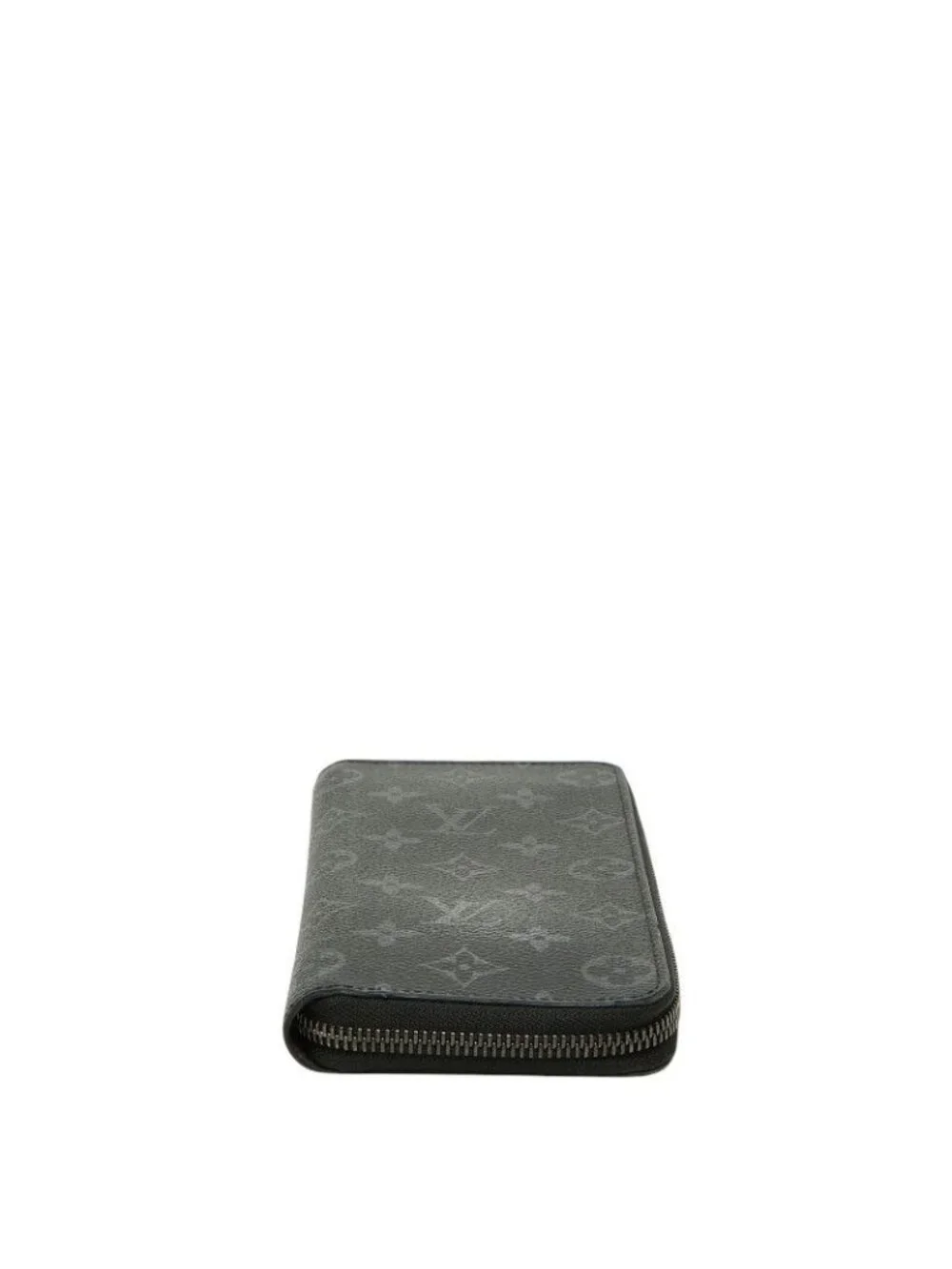 Louis Vuitton Monogram Eclipse Zippy Wallet Vertical Zip Around Black Gray